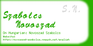 szabolcs novoszad business card